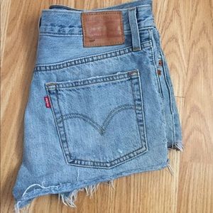 Levi’s 501 high waisted shorts